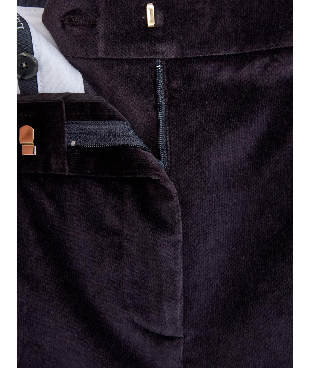 LORENA ANTONIAZZI Фиолетовые хлопковые брюки широкие, фото 6