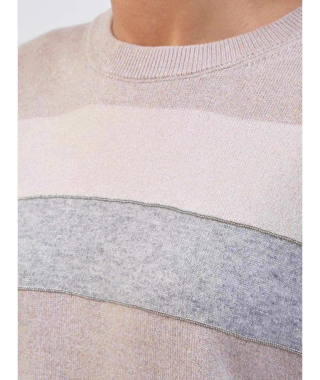 PESERICO Бежевый шерстяной джемпер / свитер, фото 3