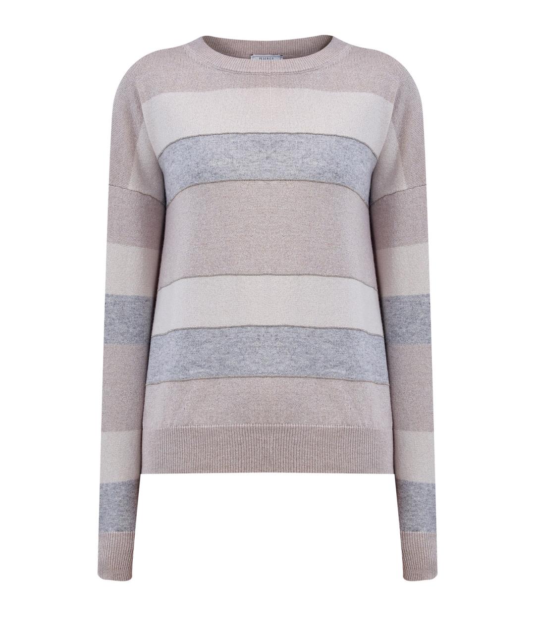 PESERICO Бежевый шерстяной джемпер / свитер, фото 1