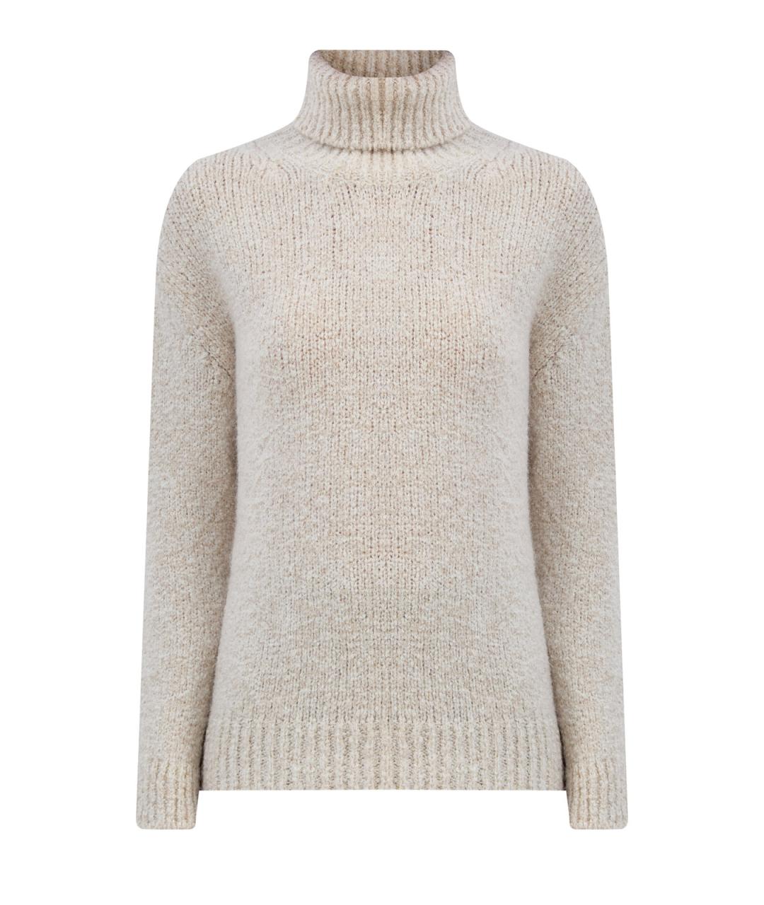 ELEVENTY Бежевый шерстяной джемпер / свитер, фото 1