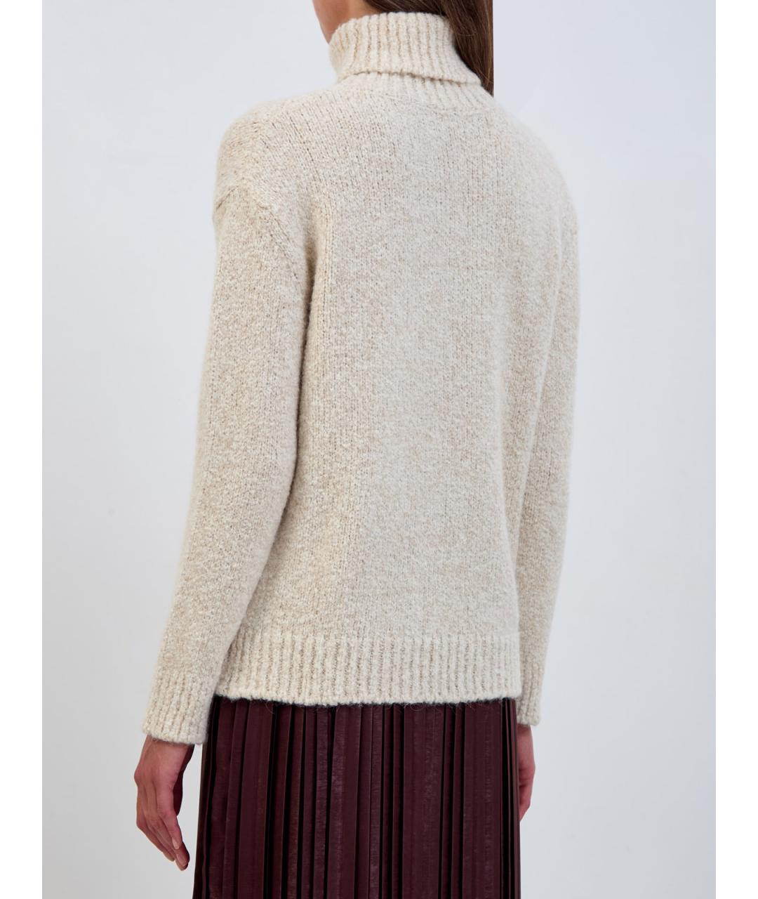 ELEVENTY Бежевый шерстяной джемпер / свитер, фото 4