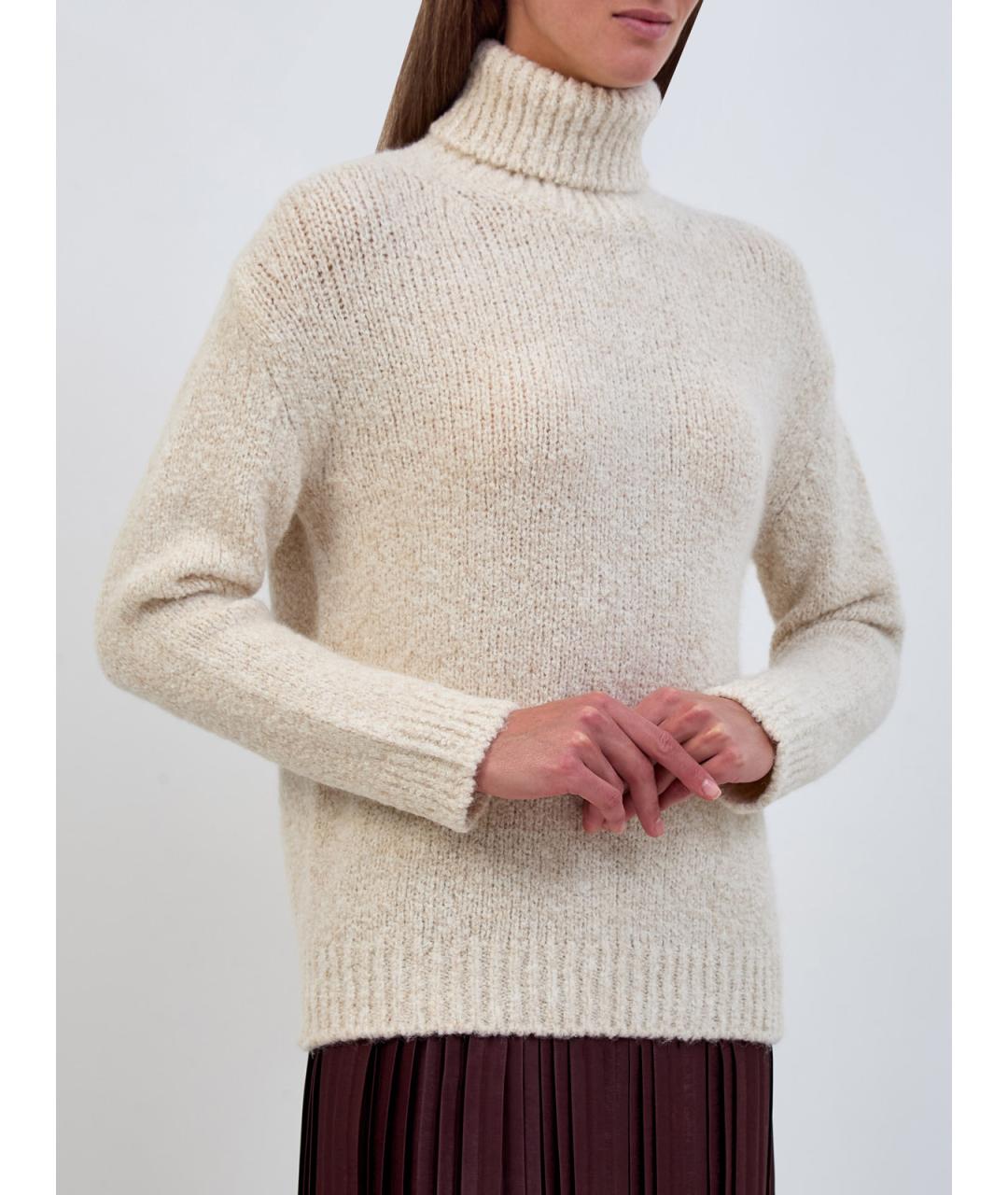 ELEVENTY Бежевый шерстяной джемпер / свитер, фото 3