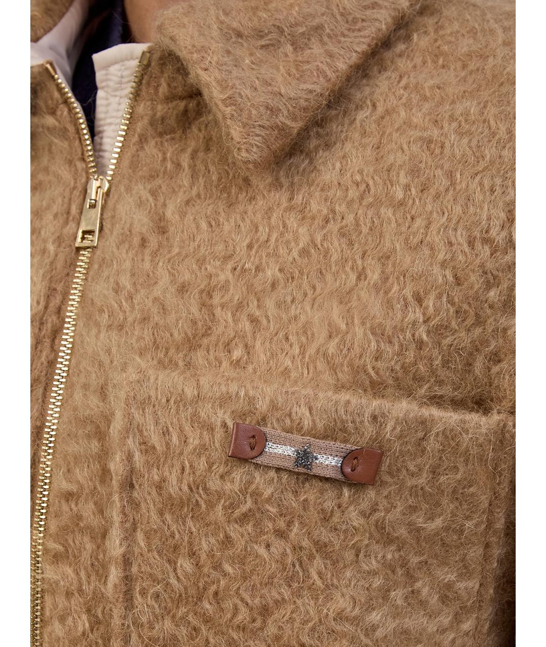 LORENA ANTONIAZZI Бежевая шерстяная куртка, фото 5