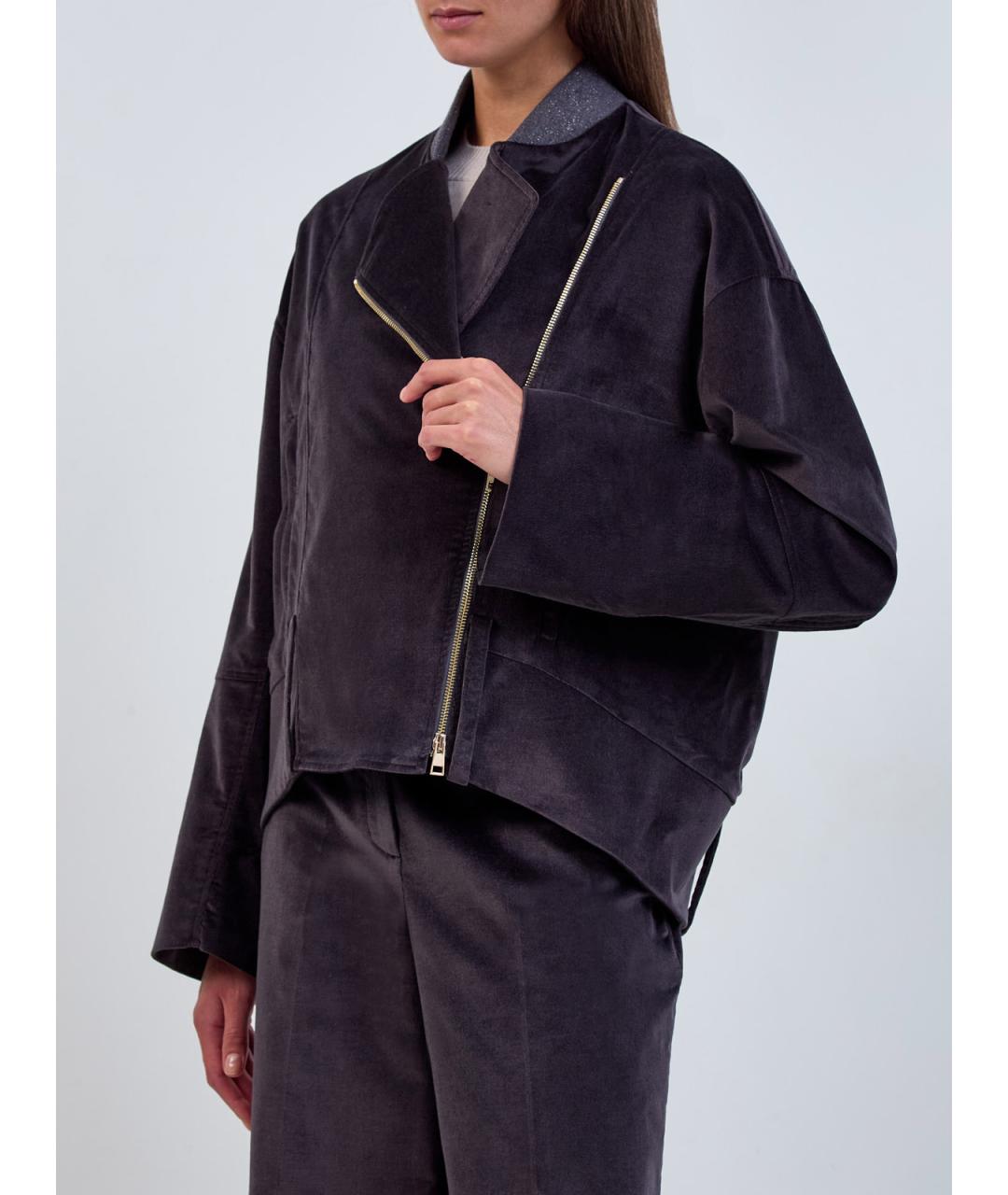 LORENA ANTONIAZZI Фиолетовая хлопковая куртка, фото 3