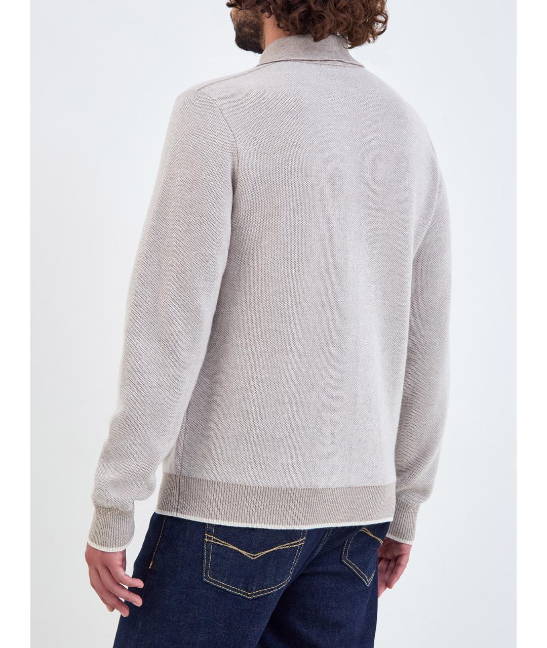 PESERICO Бежевый шерстяной кардиган, фото 4