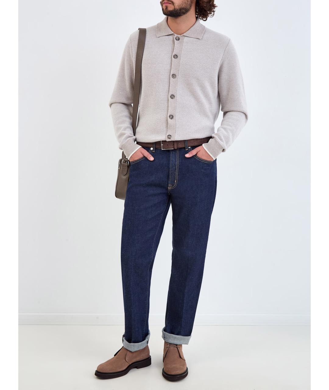 PESERICO Бежевый шерстяной кардиган, фото 2