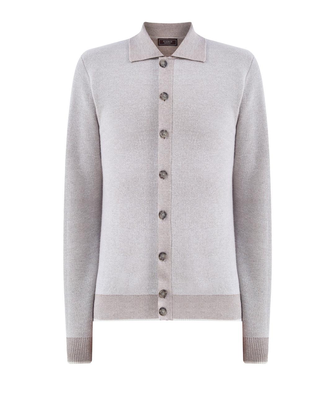 PESERICO Бежевый шерстяной кардиган, фото 1