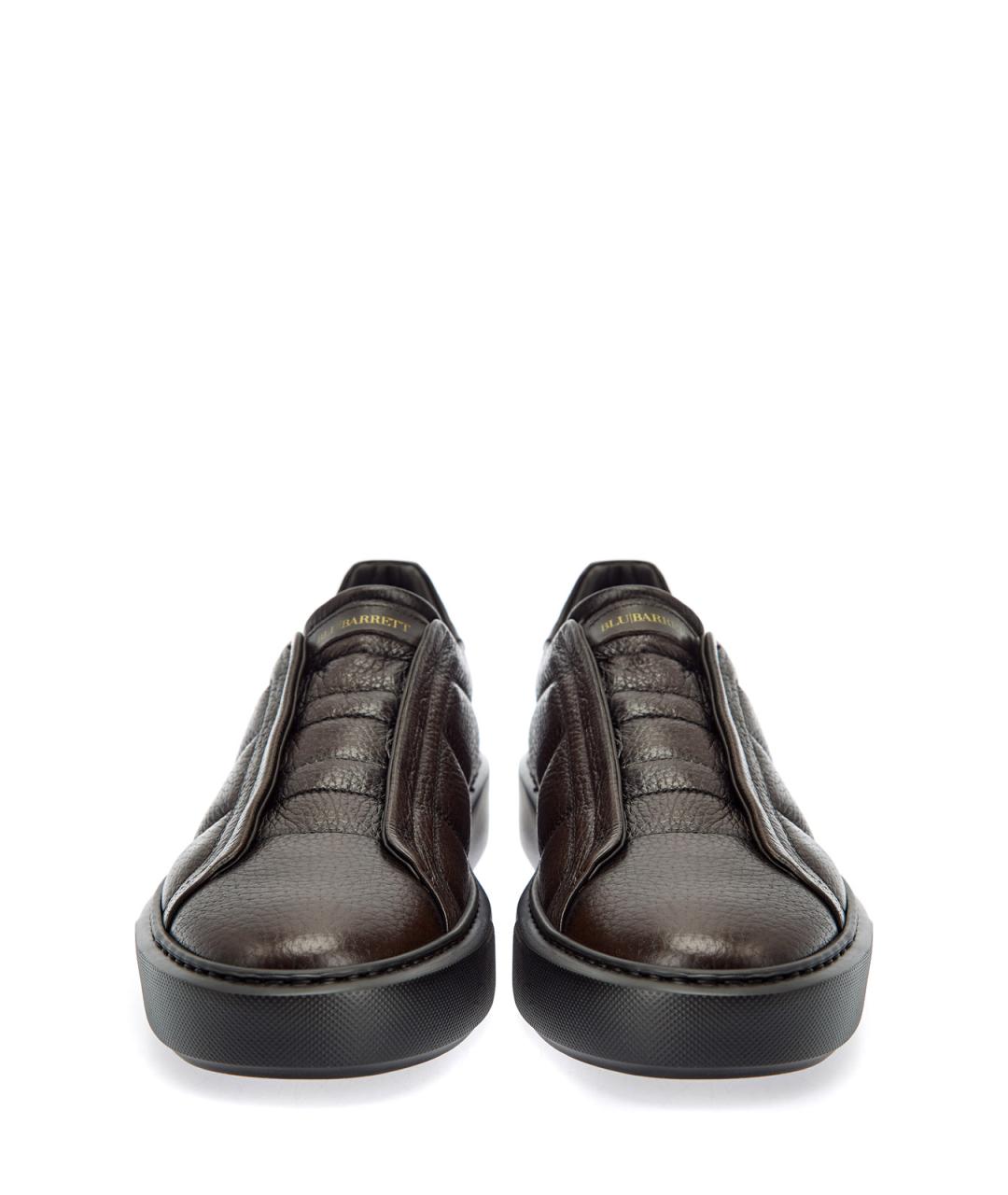 BARRETT Коричневые кожаные низкие кроссовки / кеды, фото 6