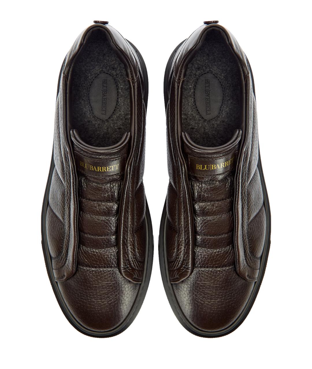 BARRETT Коричневые кожаные низкие кроссовки / кеды, фото 5
