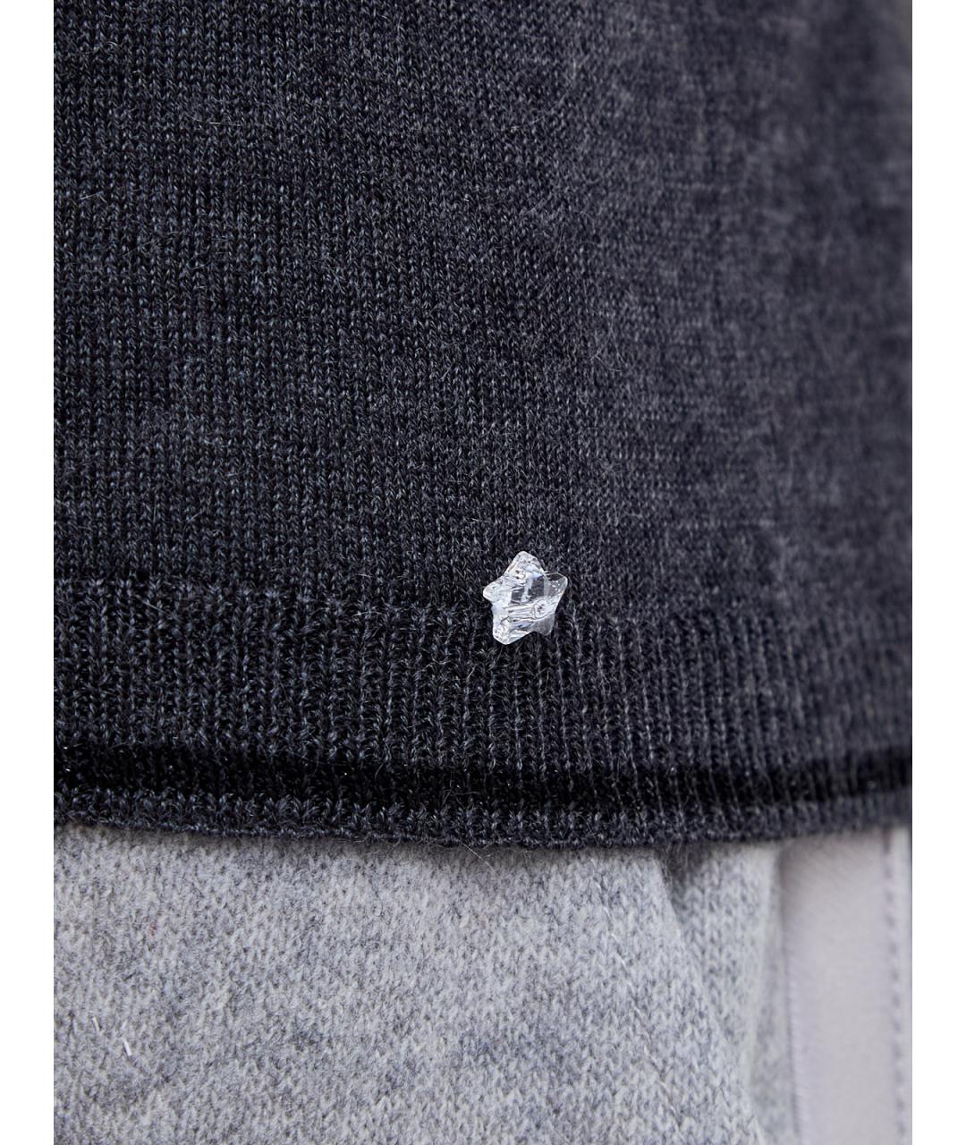 LORENA ANTONIAZZI Антрацитовая кашемировая водолазка, фото 5