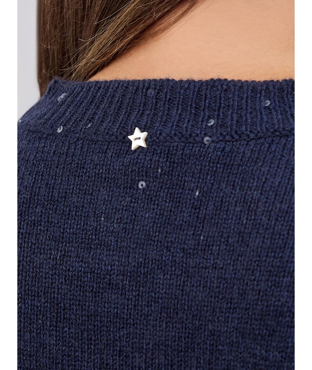 LORENA ANTONIAZZI Синий шерстяной джемпер / свитер, фото 5