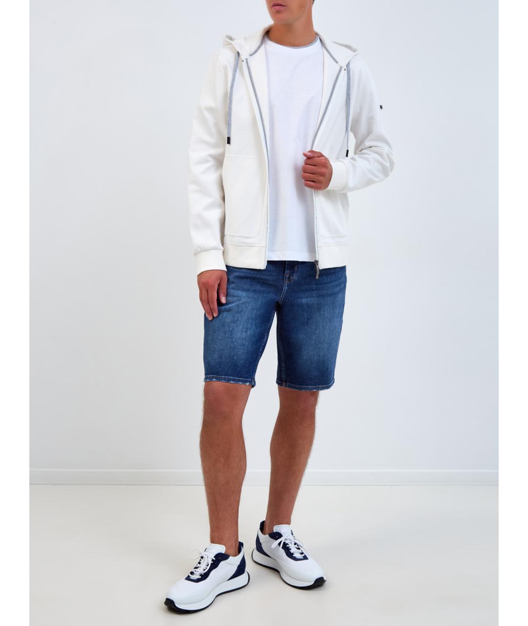 7 FOR ALL MANKIND Синие хлопковые шорты, фото 2