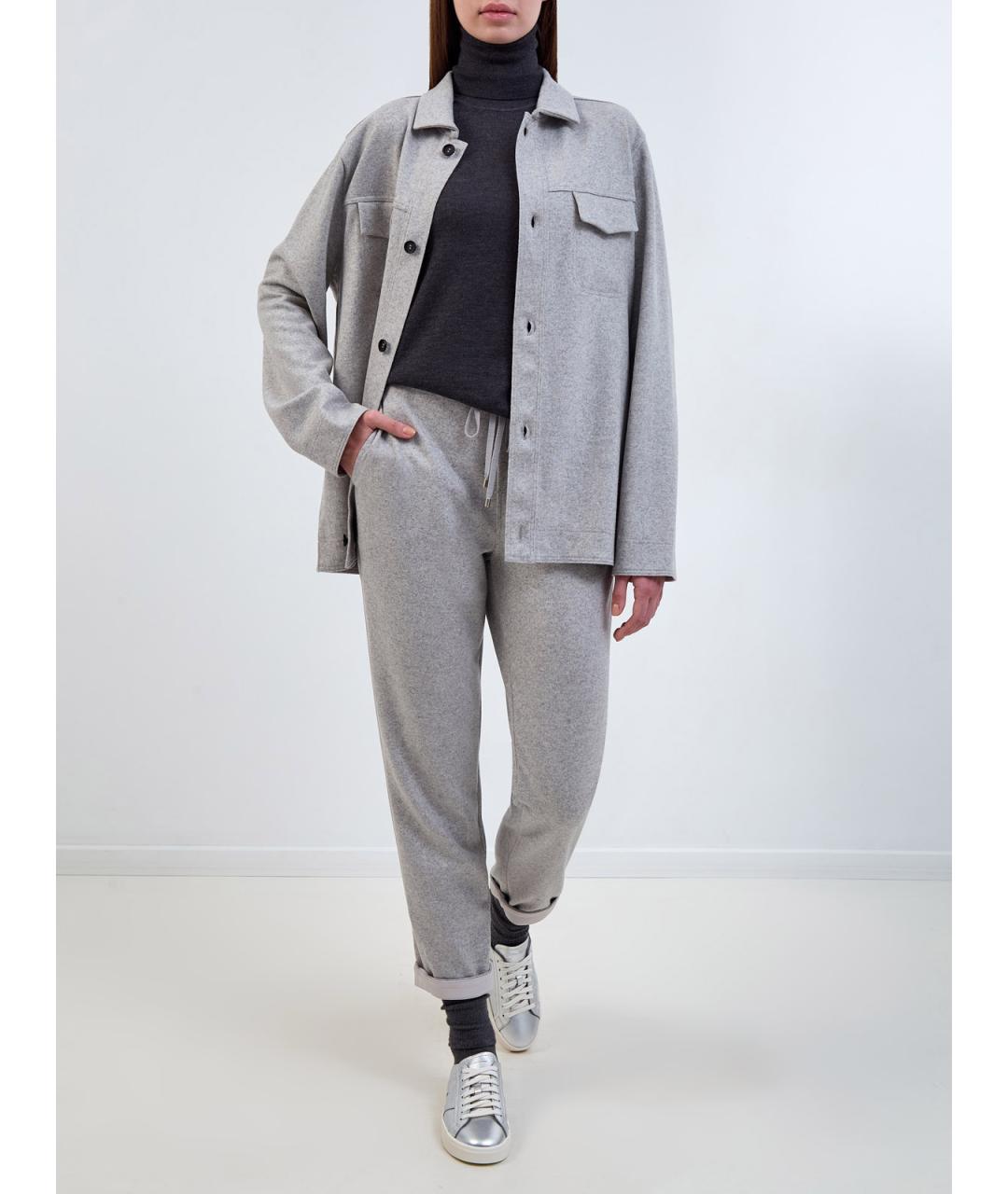 LORENA ANTONIAZZI Серая шерстяная рубашка, фото 2