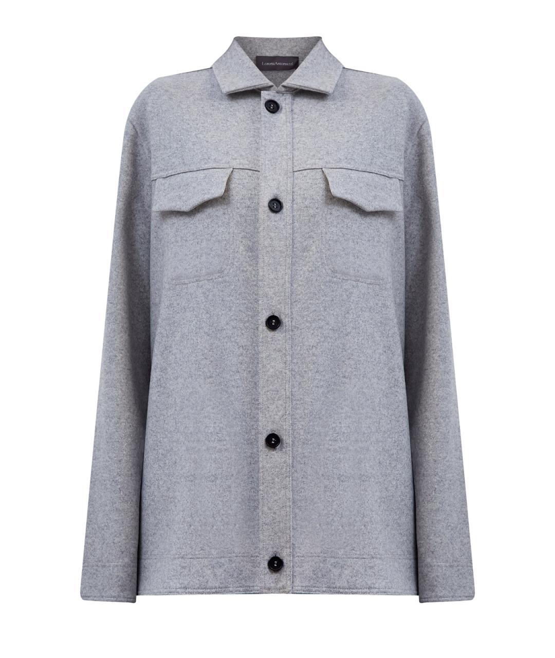 LORENA ANTONIAZZI Серая шерстяная рубашка, фото 1