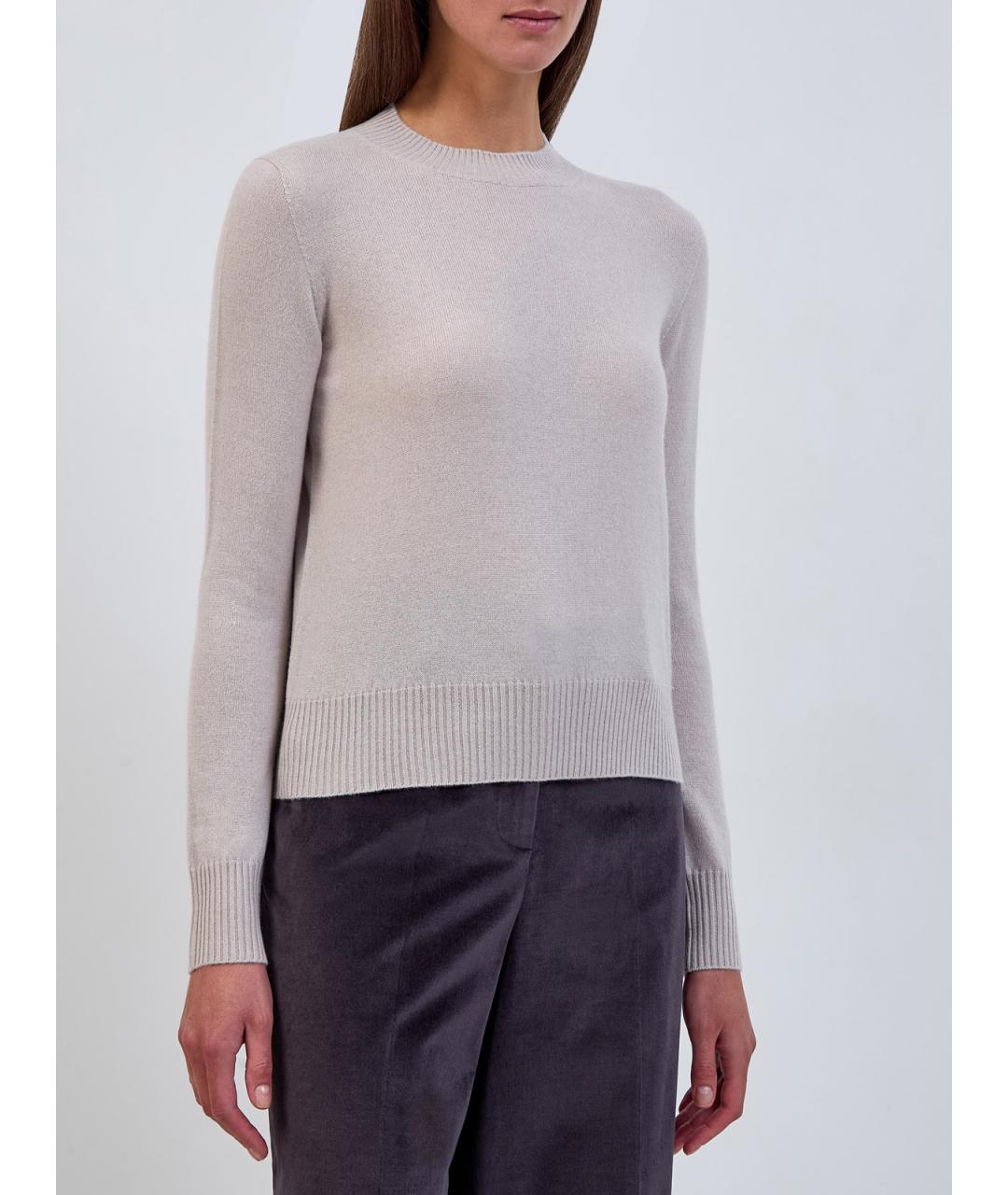 LORENA ANTONIAZZI Бежевый кашемировый джемпер / свитер, фото 3