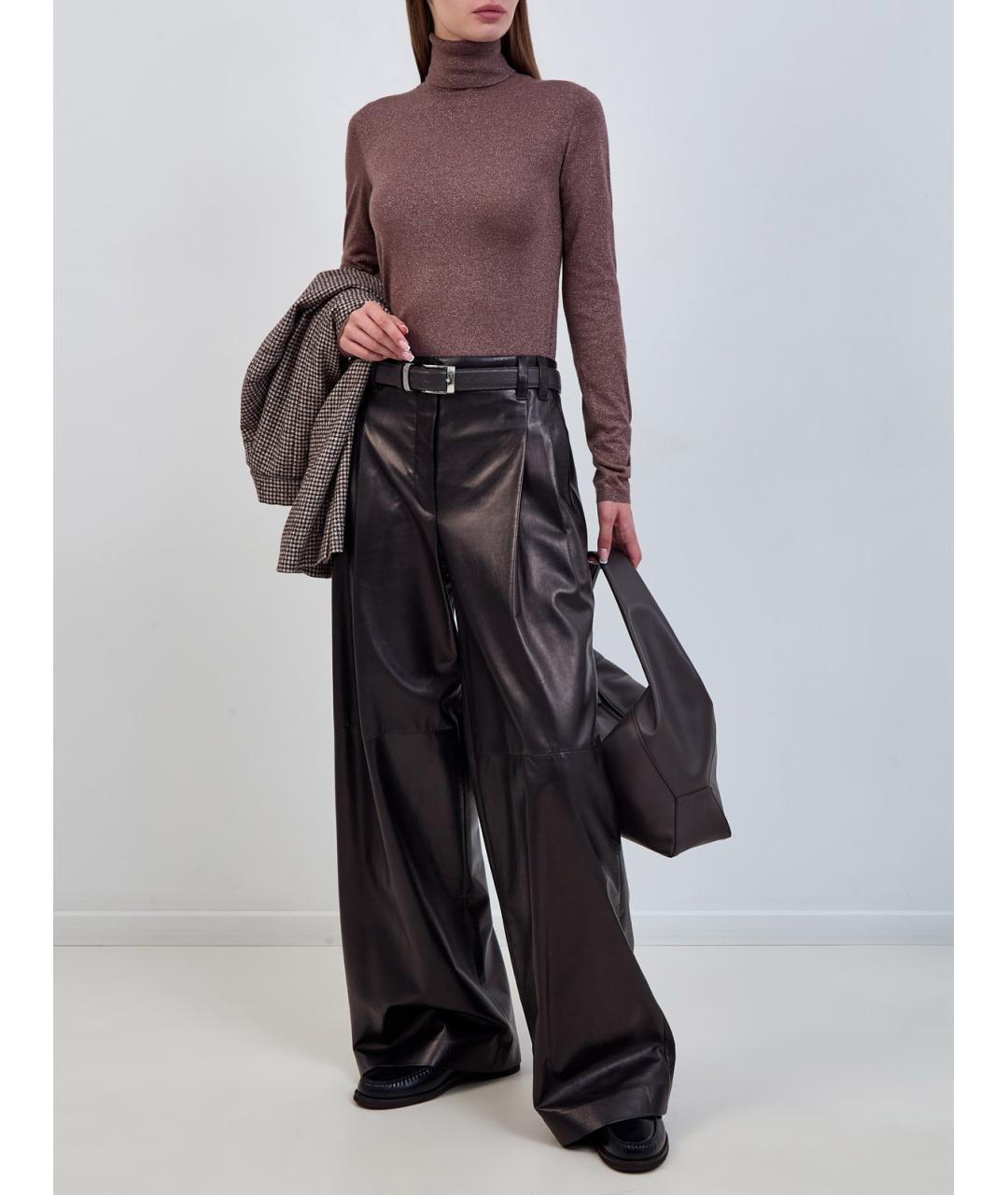 BRUNELLO CUCINELLI Коричневая кашемировая водолазка, фото 2