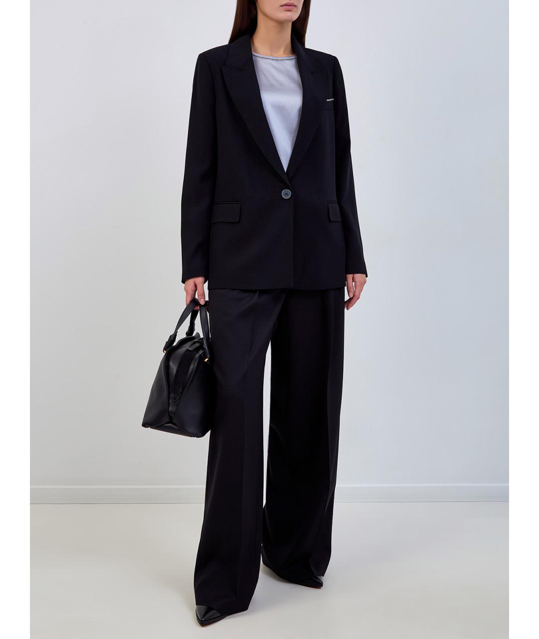 PESERICO Черный полиэстеровый жакет/пиджак, фото 2