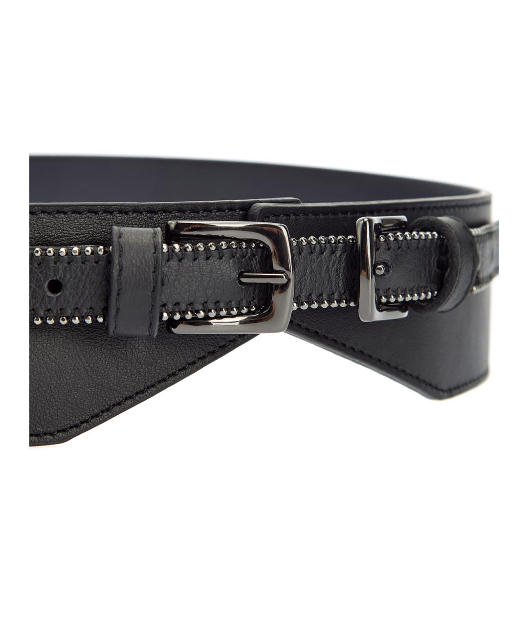 PESERICO Черный кожаный ремень, фото 3