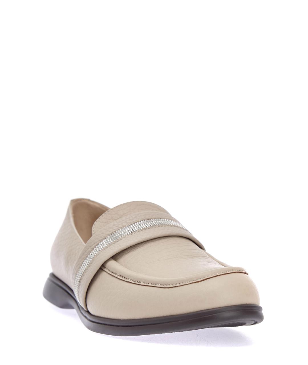 PESERICO Бежевые кожаные лоферы, фото 3