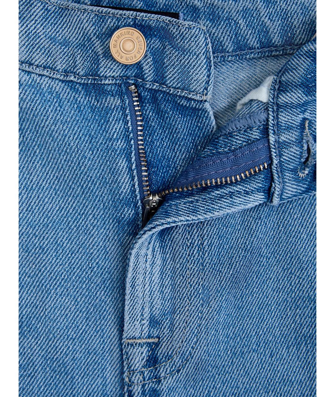 7 FOR ALL MANKIND Голубые джинсы клеш, фото 6