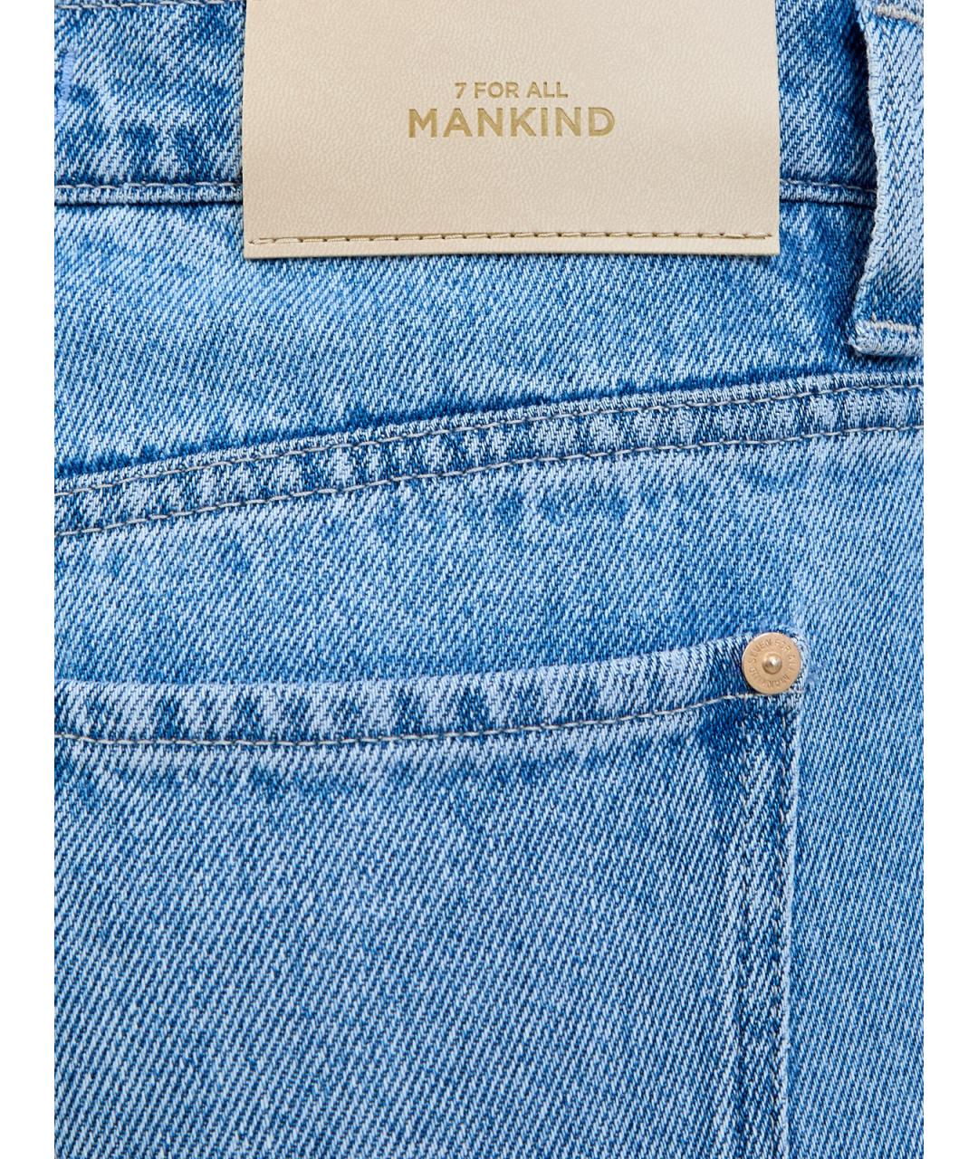 7 FOR ALL MANKIND Голубые джинсы клеш, фото 5