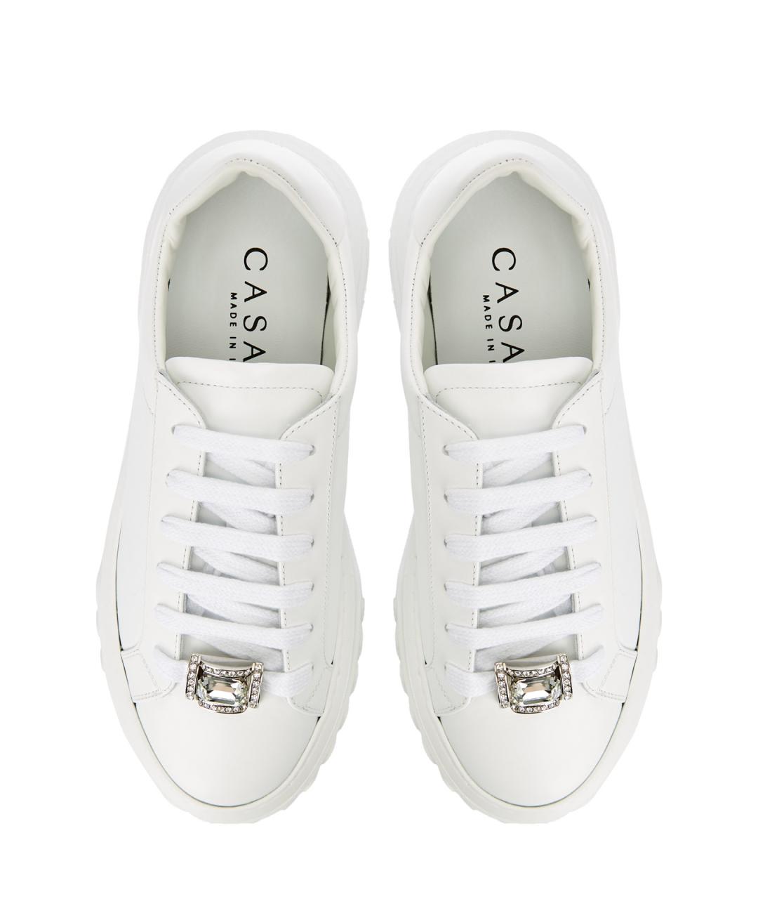 CASADEI Белые кожаные кроссовки, фото 6