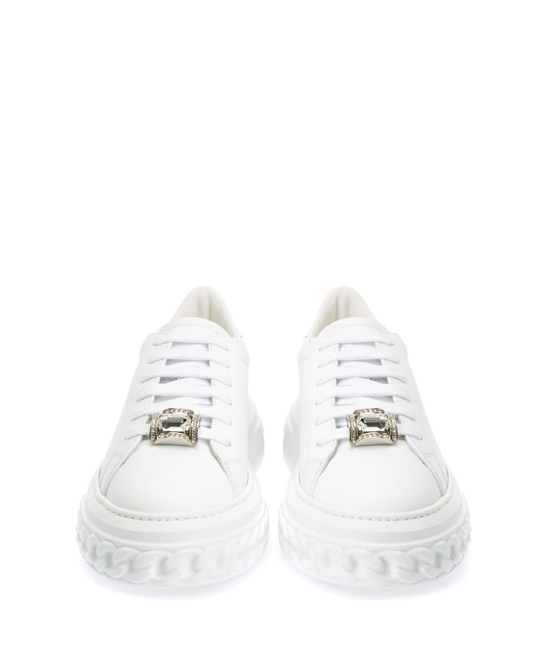 CASADEI Белые кожаные кроссовки, фото 5