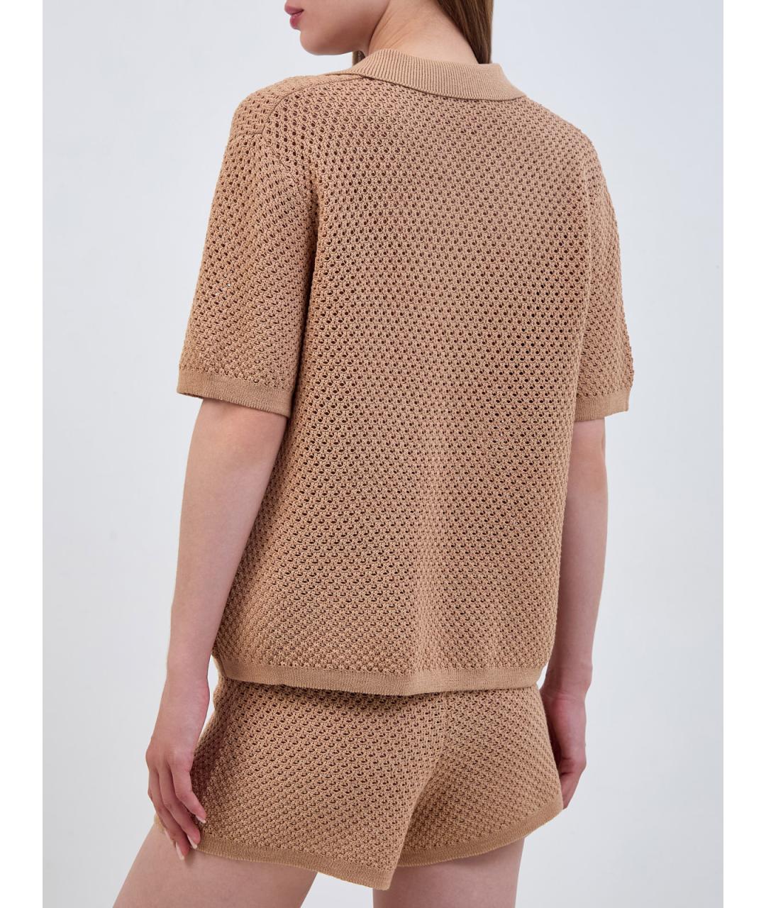 MC2 SAINT BARTH Бежевая ацетатная футболка, фото 4