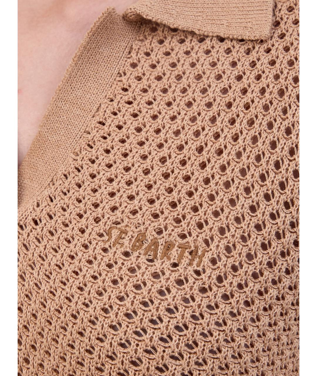 MC2 SAINT BARTH Бежевая ацетатная футболка, фото 5