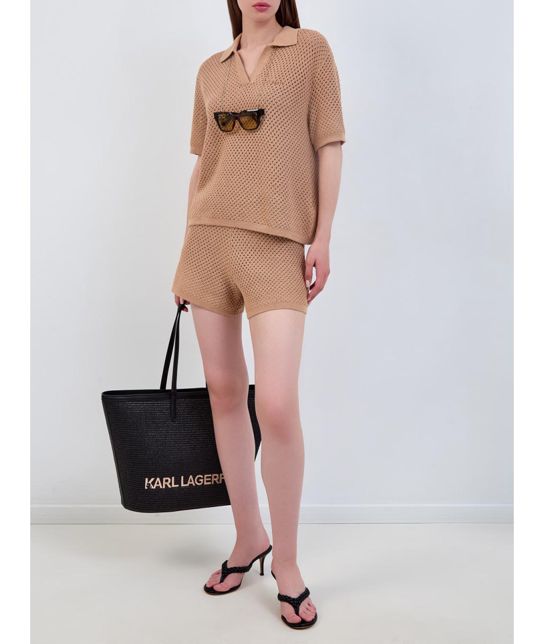 MC2 SAINT BARTH Бежевая ацетатная футболка, фото 2