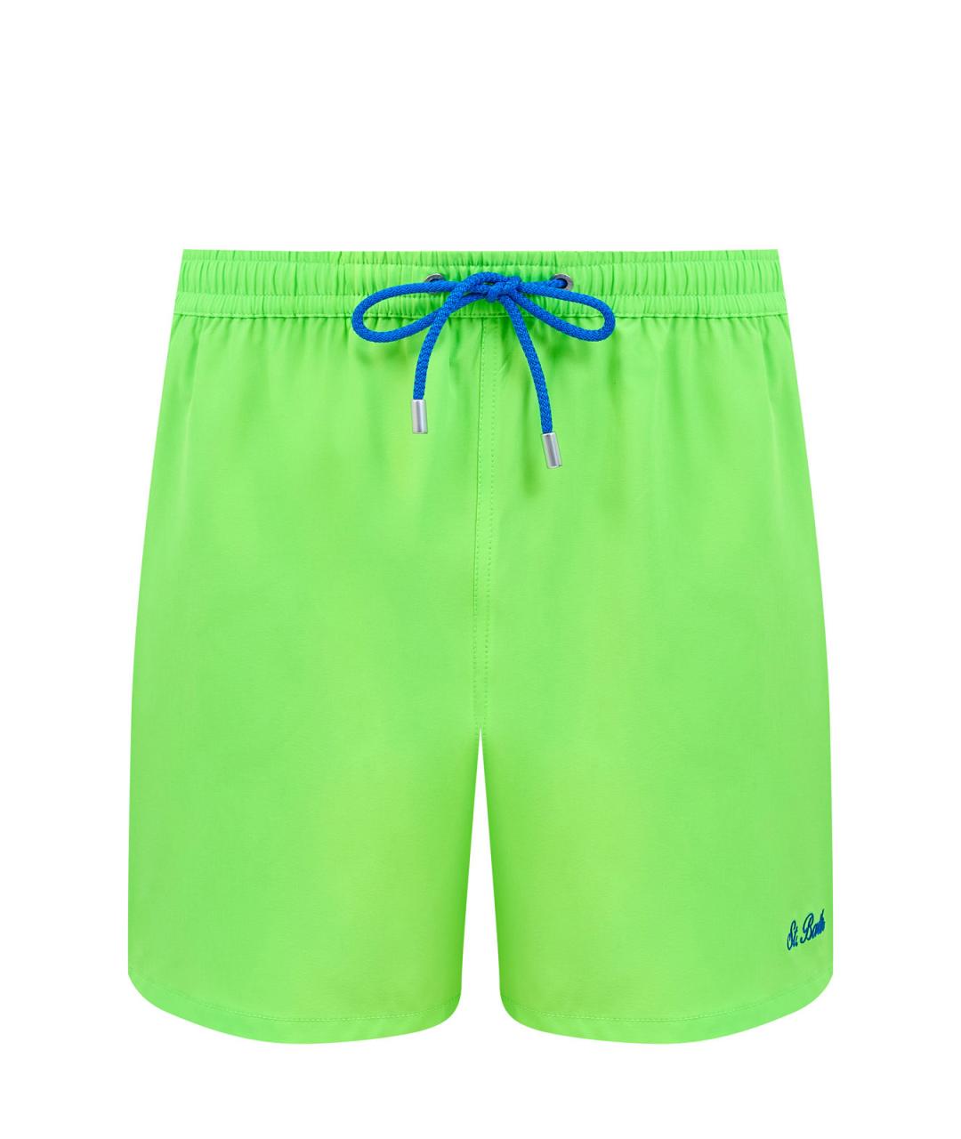 MC2 SAINT BARTH Зеленые полиэстеровые шорты, фото 1