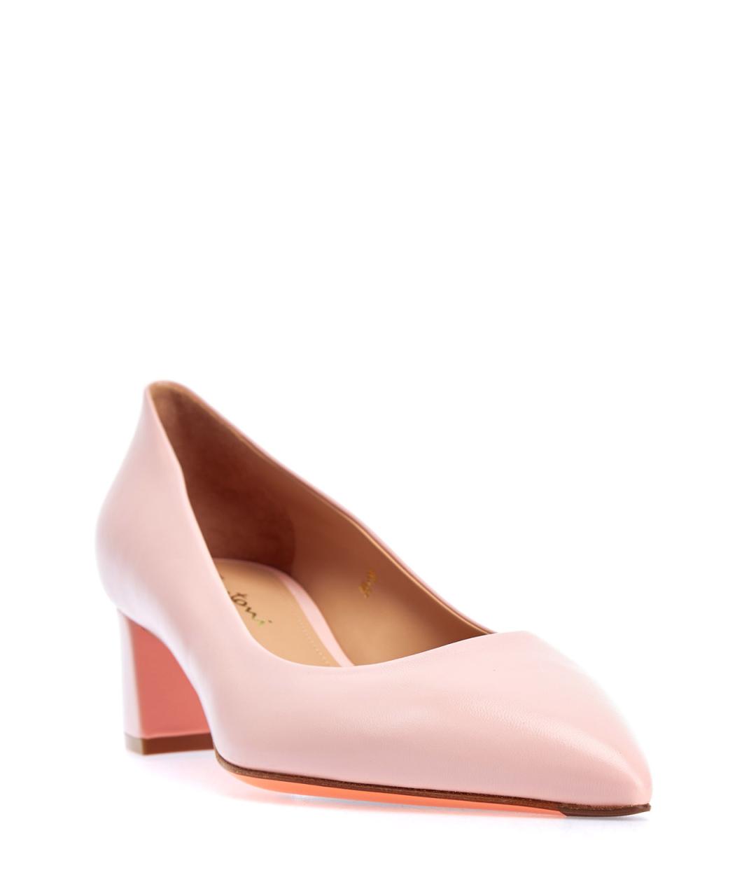 SANTONI Розовые кожаные туфли, фото 3