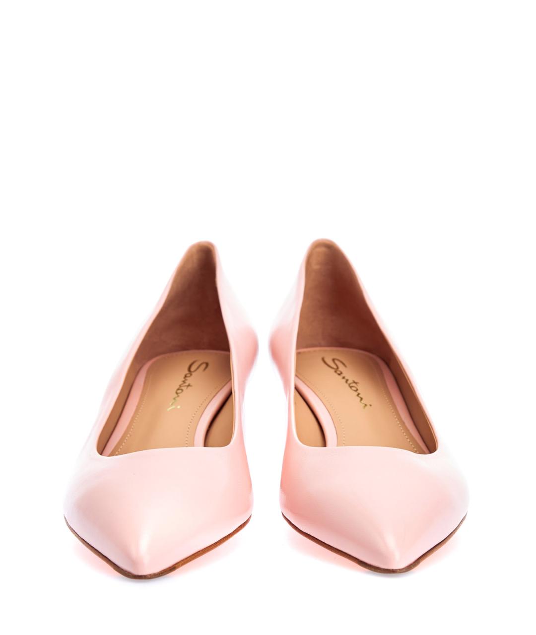 SANTONI Розовые кожаные туфли, фото 5