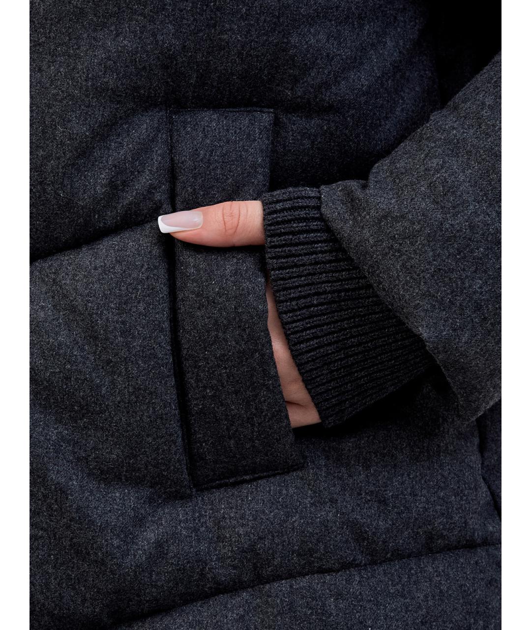 HETREGO Антрацитовый полиамидовый пуховик, фото 5