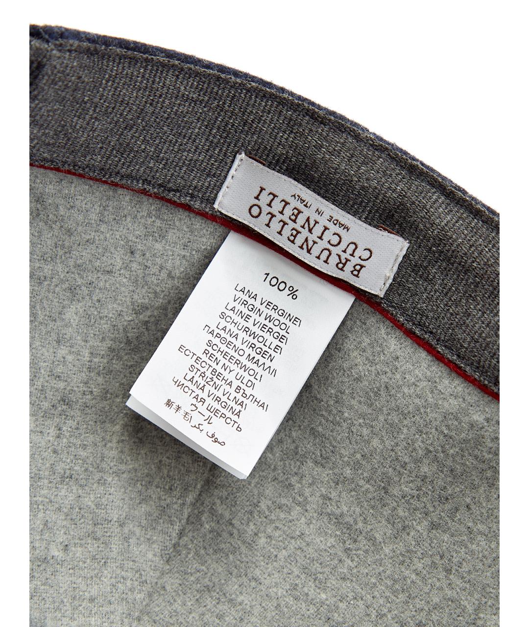 BRUNELLO CUCINELLI Синяя шерстяная кепка/бейсболка, фото 6