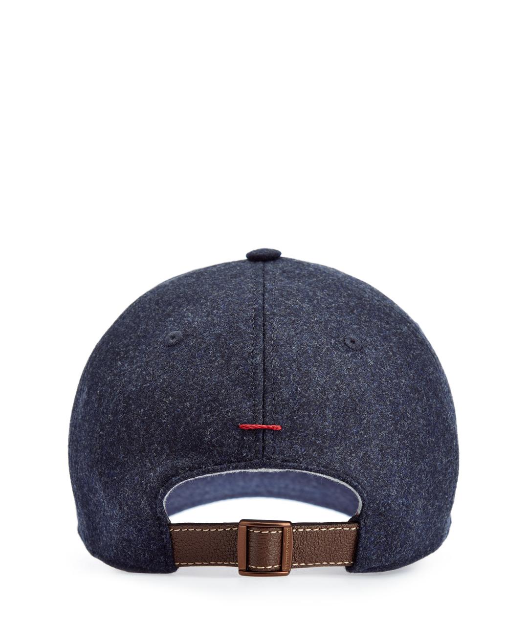 BRUNELLO CUCINELLI Синяя шерстяная кепка/бейсболка, фото 4