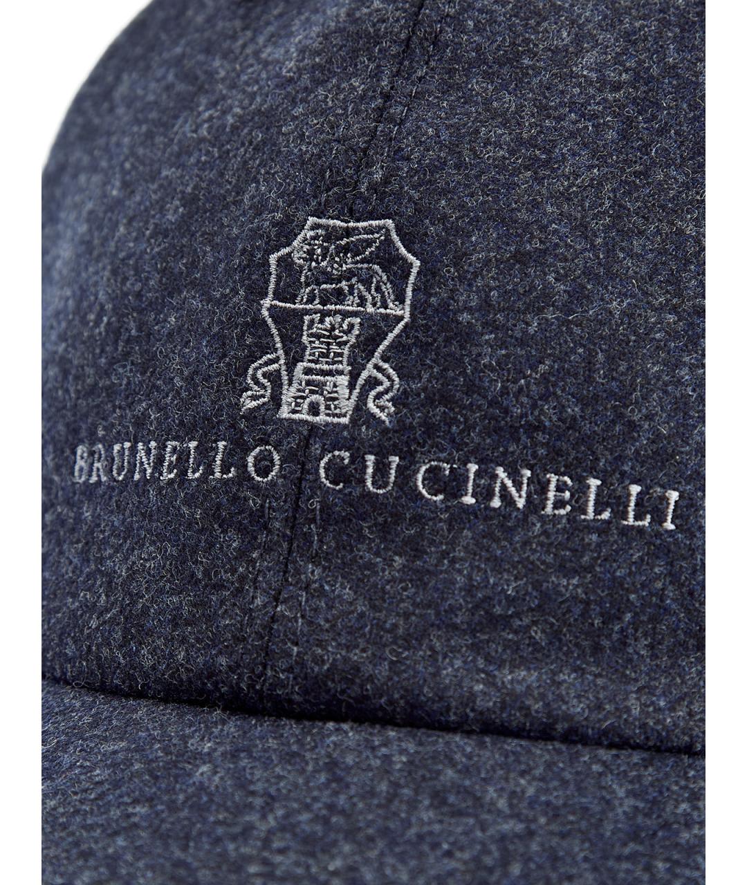 BRUNELLO CUCINELLI Синяя шерстяная кепка/бейсболка, фото 5