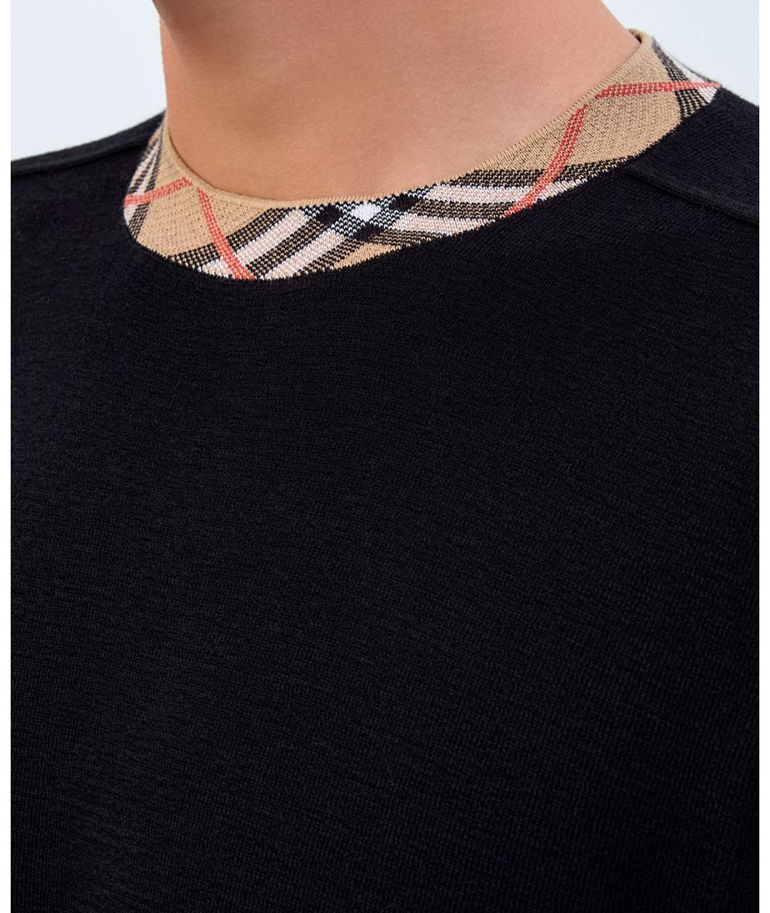 BURBERRY Черный шерстяной джемпер / свитер, фото 5