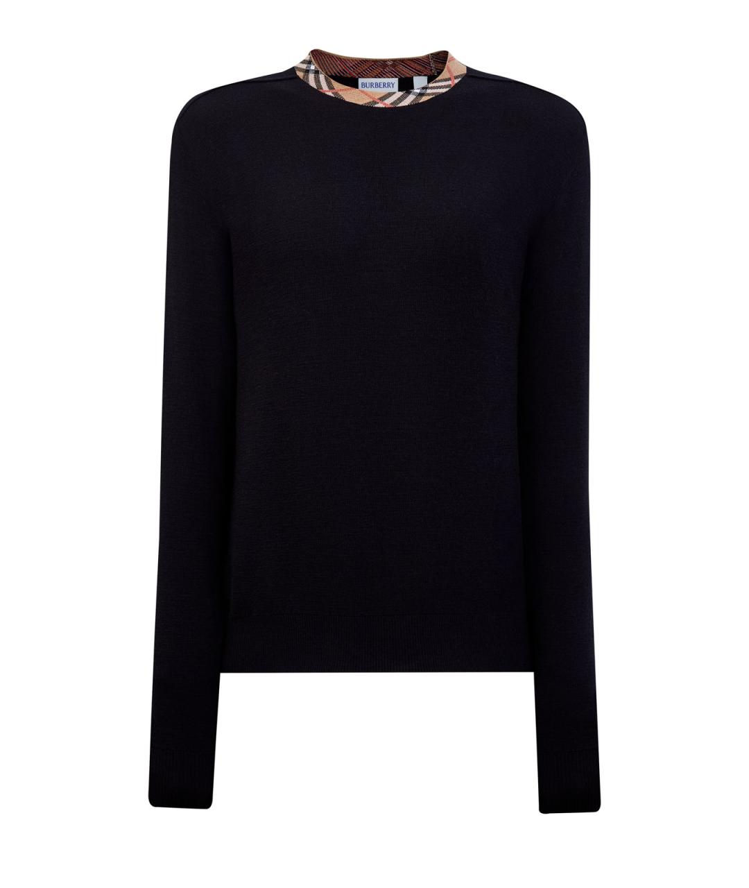 BURBERRY Черный шерстяной джемпер / свитер, фото 1