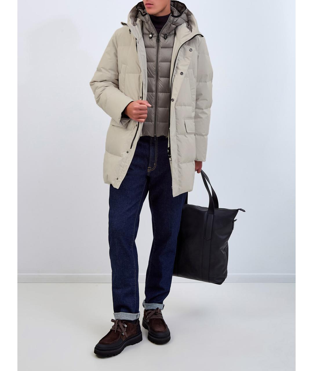 MONTECORE Бежевый полиэстеровый пуховик, фото 2