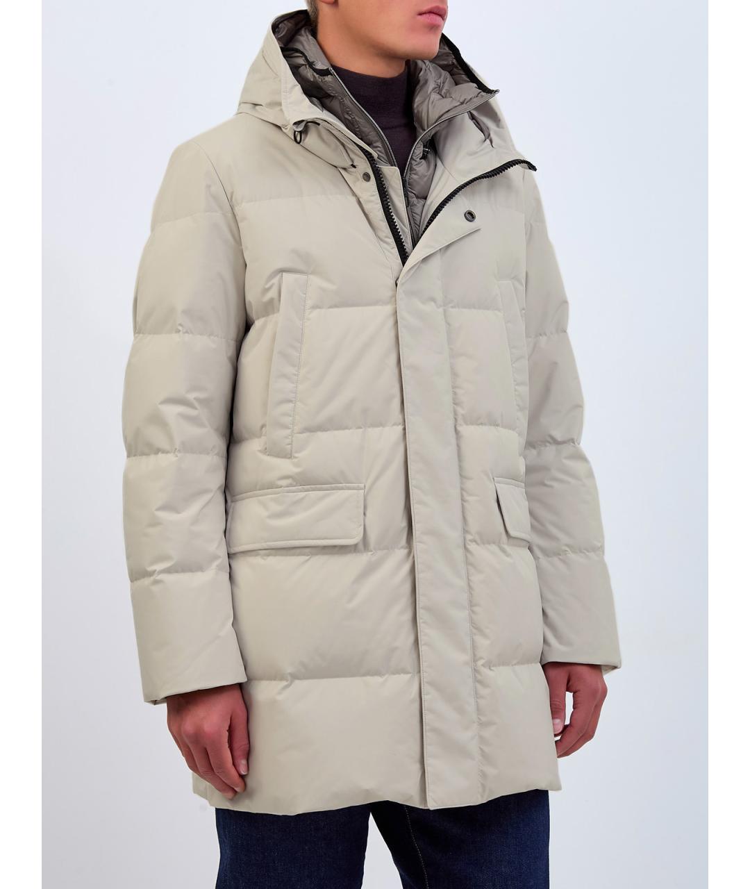 MONTECORE Бежевый полиэстеровый пуховик, фото 3