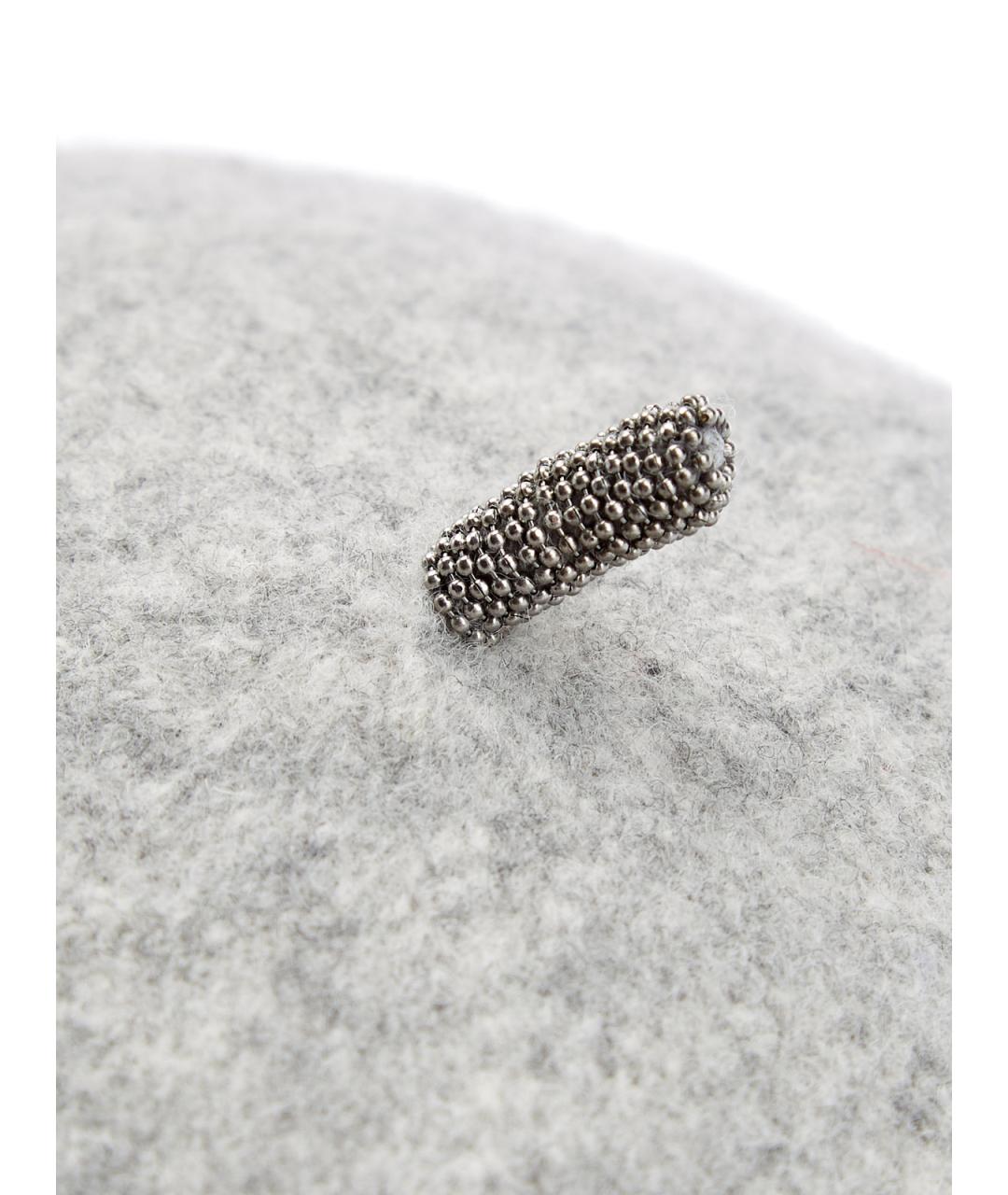 BRUNELLO CUCINELLI Серая шерстяная шапка, фото 4