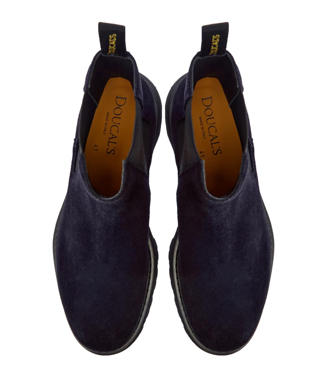 DOUCAL'S Темно-синие замшевые высокие ботинки, фото 5