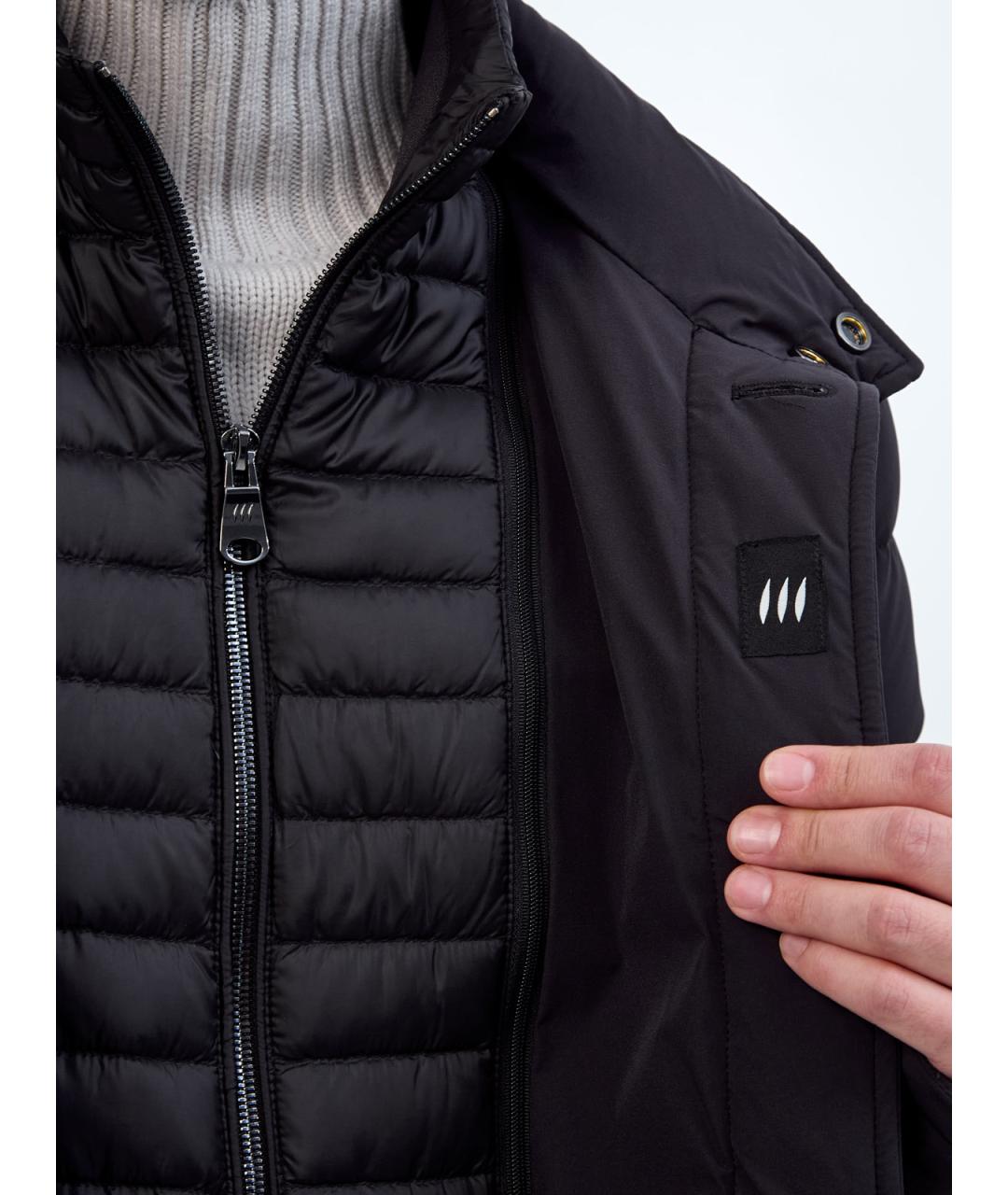 HETREGO Черный полиамидовый пуховик, фото 5