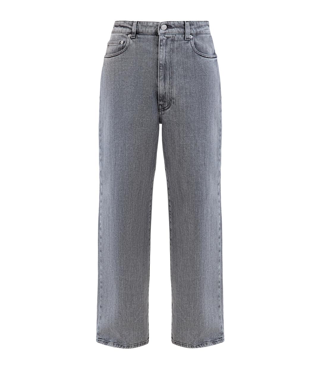 FABIANA FILIPPI Серые хлопковые прямые джинсы, фото 1