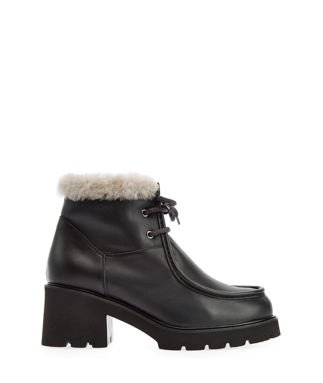 DOUCAL'S Черные кожаные ботильоны, фото 1