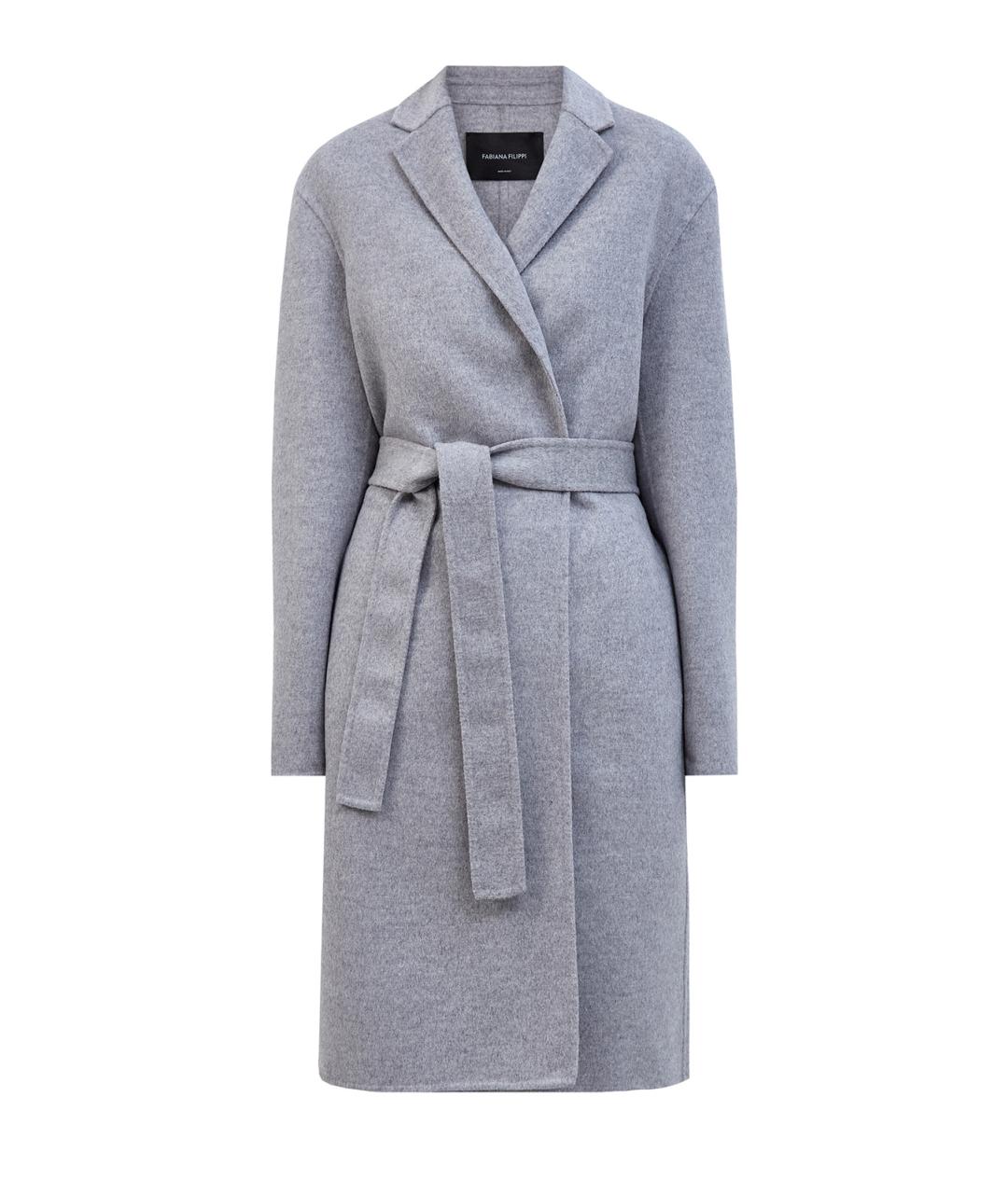 FABIANA FILIPPI Серое шерстяное пальто, фото 1