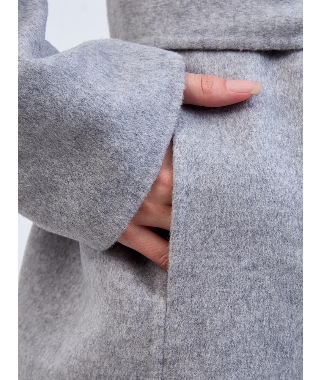 FABIANA FILIPPI Серое шерстяное пальто, фото 5