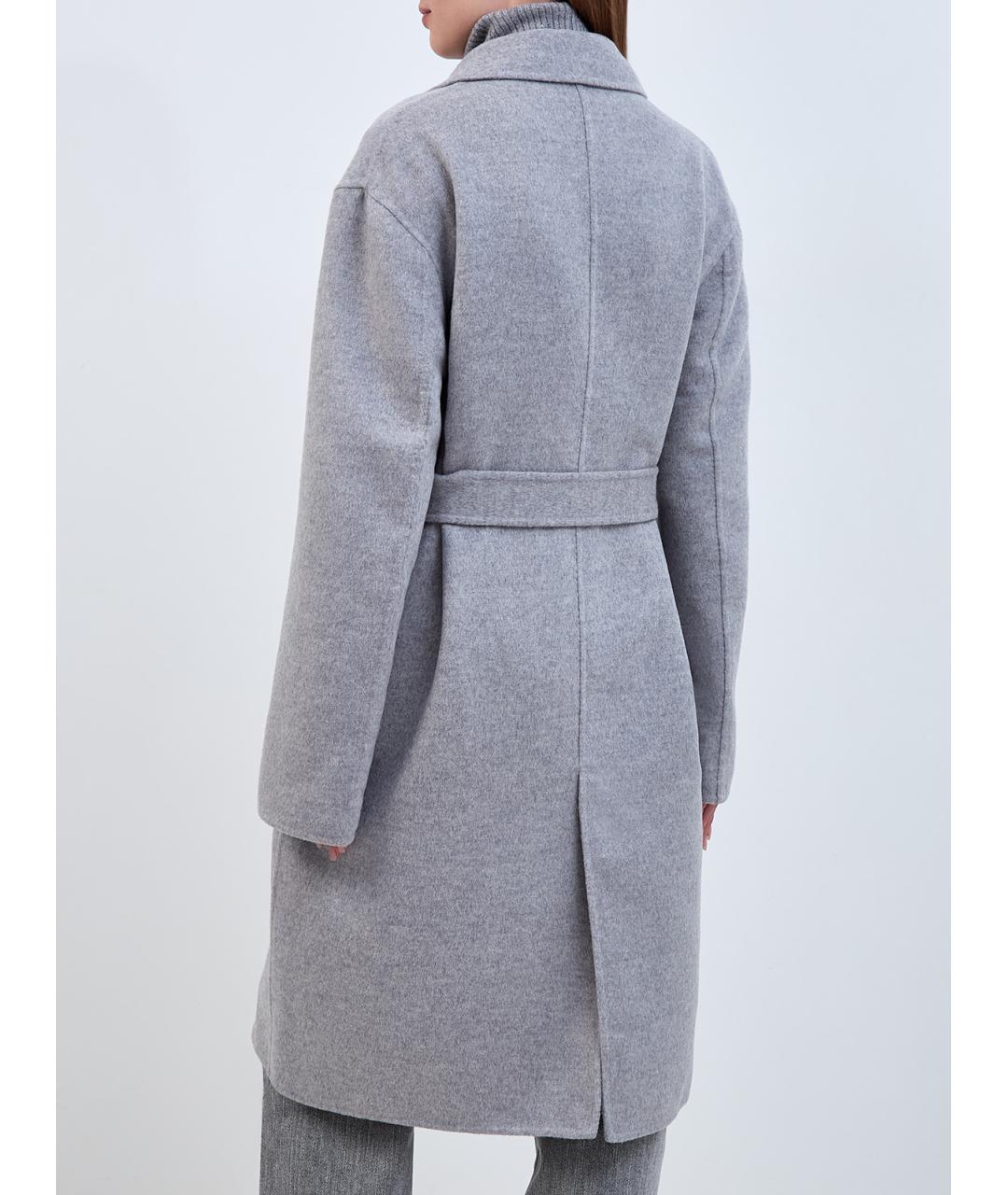 FABIANA FILIPPI Серое шерстяное пальто, фото 4