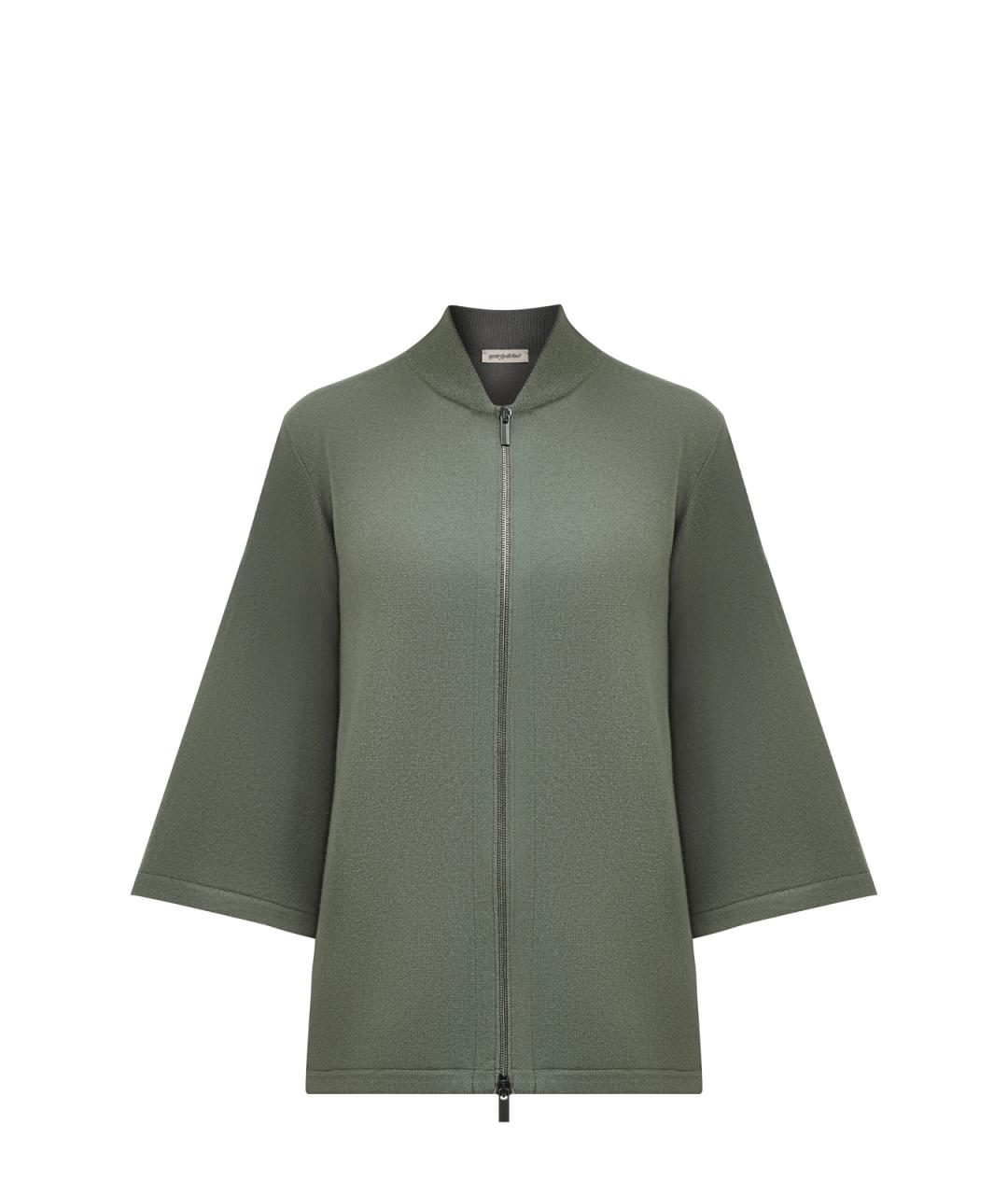 GENTRY PORTOFINO Зеленый шерстяной кардиган, фото 1